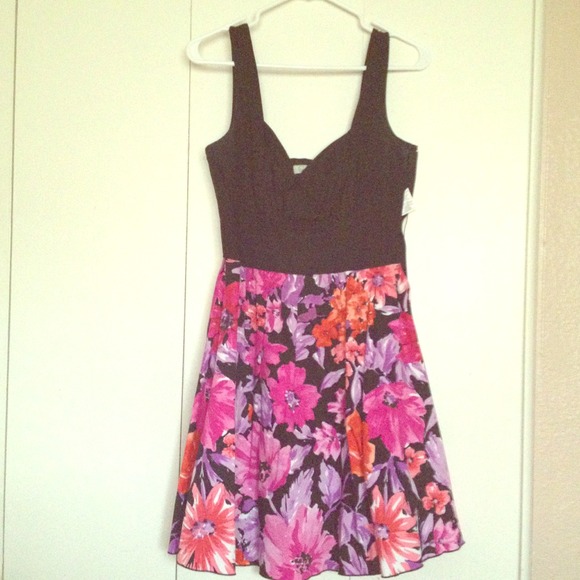 Black floral dress