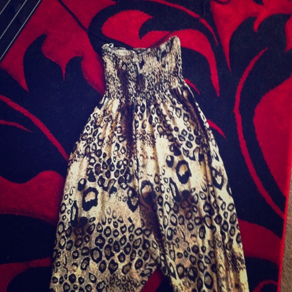 Leopard one piece romper