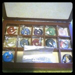 SOLD!! 13 piece interchangeable pendant necklace