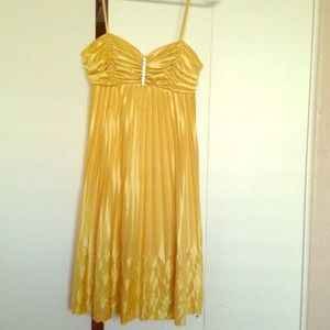 Silk papaya yellow dress