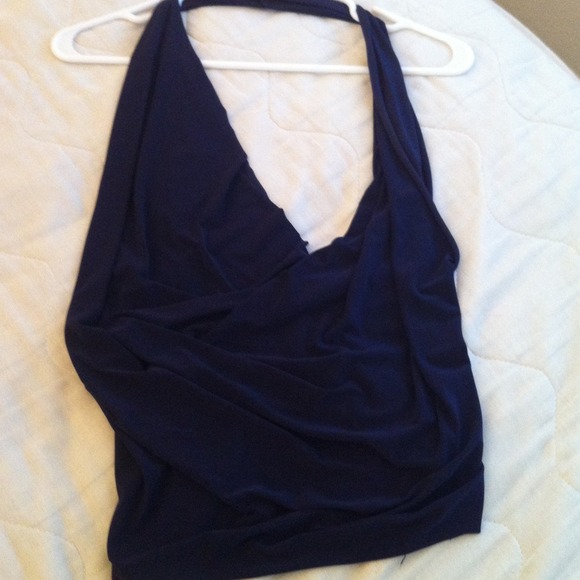 DONATED Low cut cowl neck party top FINAL MARKDOWN
