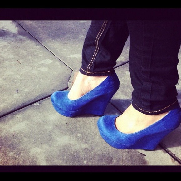 Royal Blue wedges