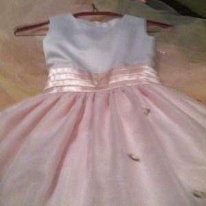 Light pink wedding - flower girl dress