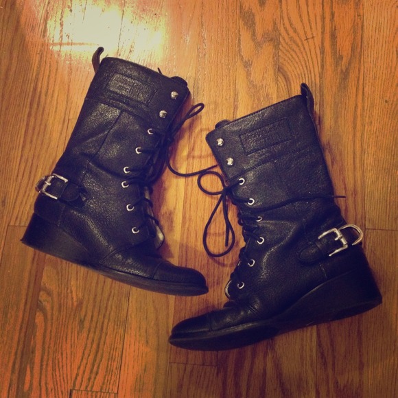 MK Michael Kors "Woodley" Combat Booties Size 6