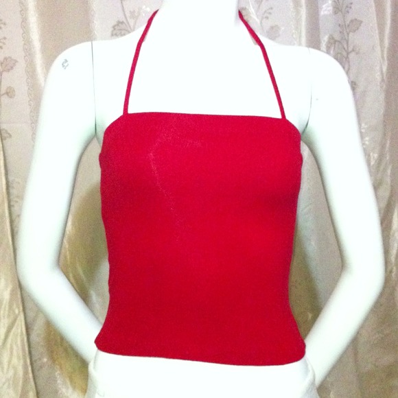 Agaci Red halter top