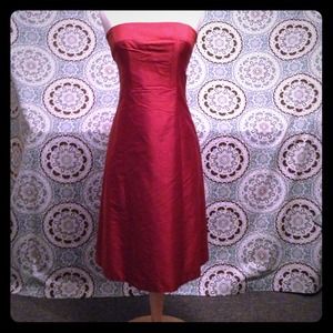 Red Dress the fabric is 100% silk