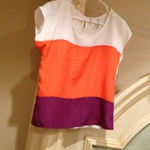 💛Pretty orange && purple shirt