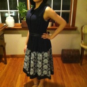 Dark blue summer dress