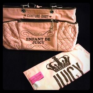 Juicy Couture velour diaper bag