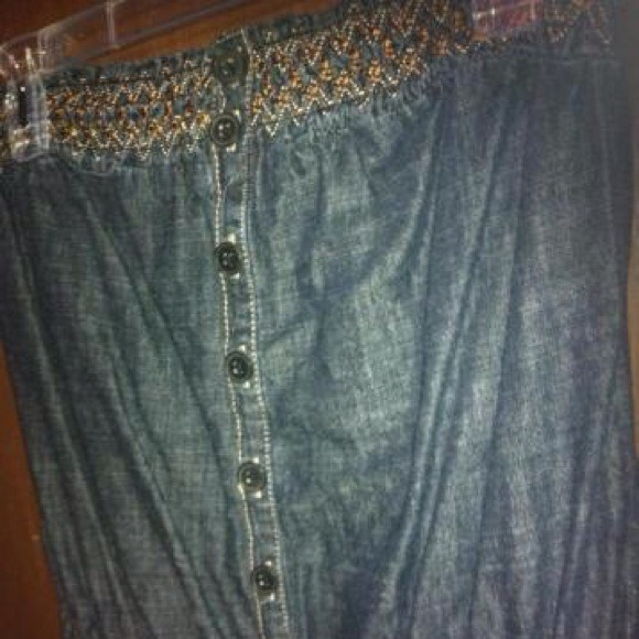 Blue jean romper
