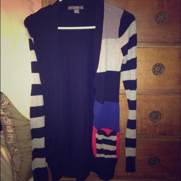 ❗❗ SOLD ❗❗Color Block & Striped Cardigan