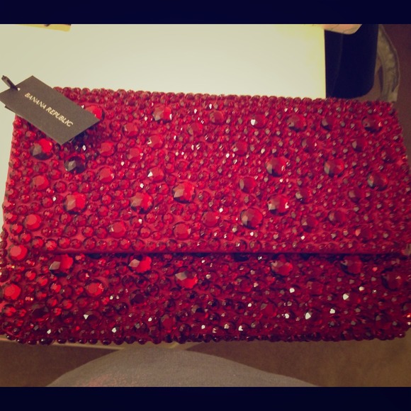 SOLD!!! Banana Republic Classic Red Evening Clutch
