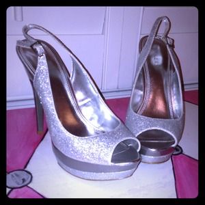 Silver glitter Baker shoes