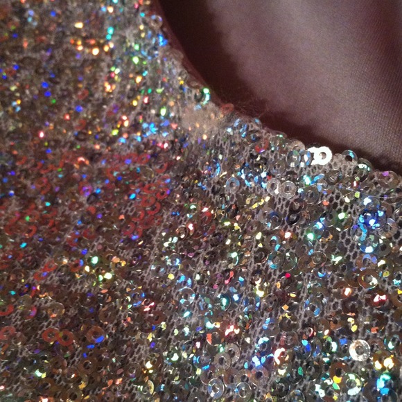 SOLD!! Silver sparkly sequin dress - Picture 3 of 4