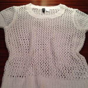 See through knit over shirt!