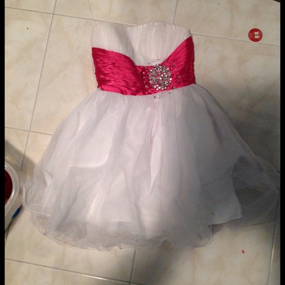 White and pink homecoming/prom