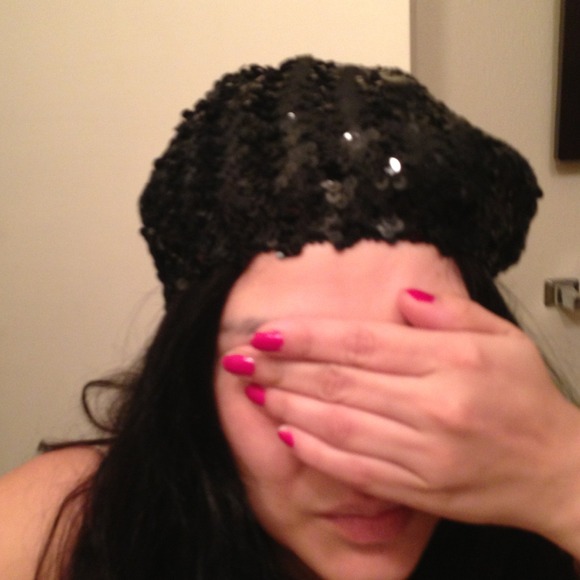 Black sequence beanie!
