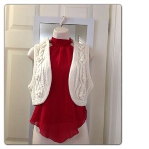 Bebe ivory vest