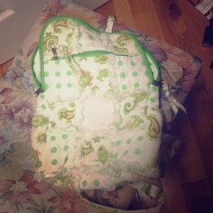 Paisley and Polka Dot Small Backpack