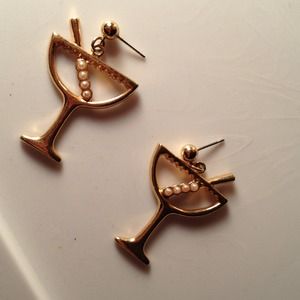 Martini glass shaped earrings