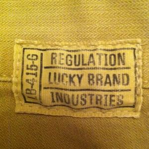 Lucky Brand khaki flat front jeans