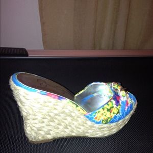 Jessica Simpson Floral Espadrille Wedges