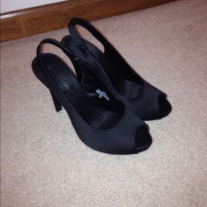 Black Slingback Pumps