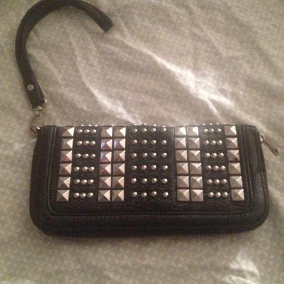 Black Studded Wristlet
