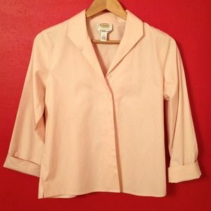 Talbots button down light pink dress shirt