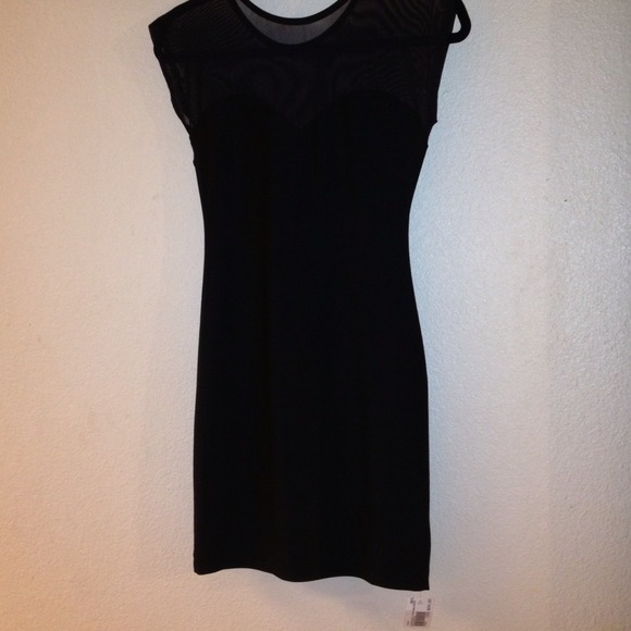 NWT! Fitted Sheer Sweetheart Bodycon Dress! - Picture 4 of 4