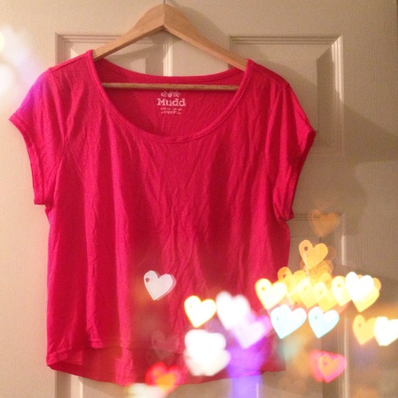 Mudd Tops - Hot Pink Crop Top