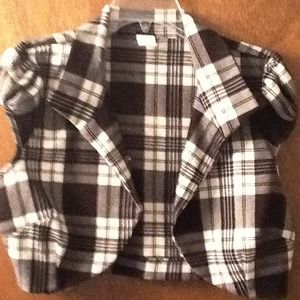 Traded!! Black and white short sleeve cover up