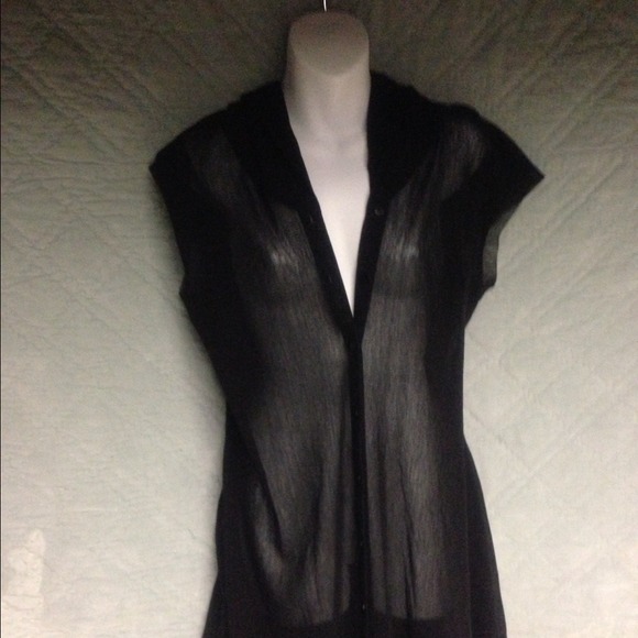 Lillith sheer hooded coverup