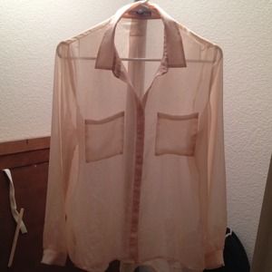 Sheer pink blouse