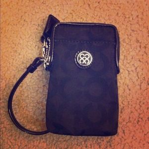 Coach legacy signature nylon universal case black