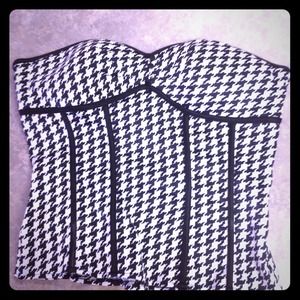 Black and White Bustier