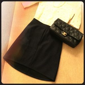 Reduced!! Diane Von Furstenberg Black Hi-lo Skirt