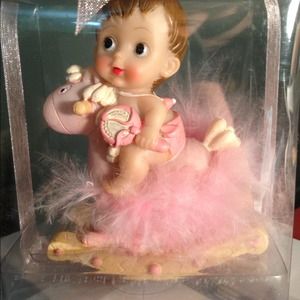 Baby Girl on a horse- baby shower favor