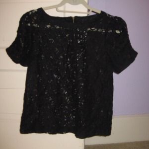 FOREVER 21 Black lace top