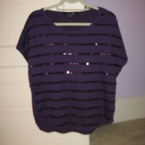 FOREVER 21 Purple sequin top