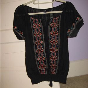 FOREVER 21 Black sheer top