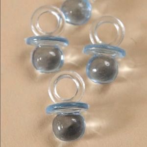 Blue (0.75") Pacifier Shower Favors. Pack of 12