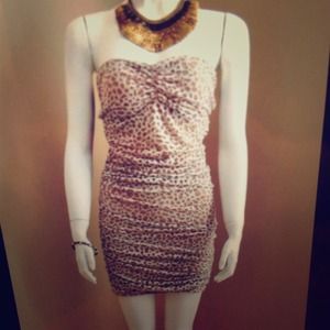 NWT strapless leopard dress- other sizes available