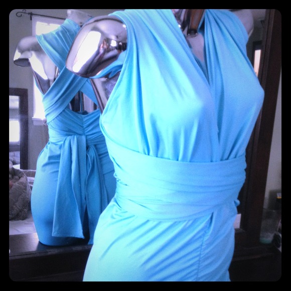 7-way blue dress