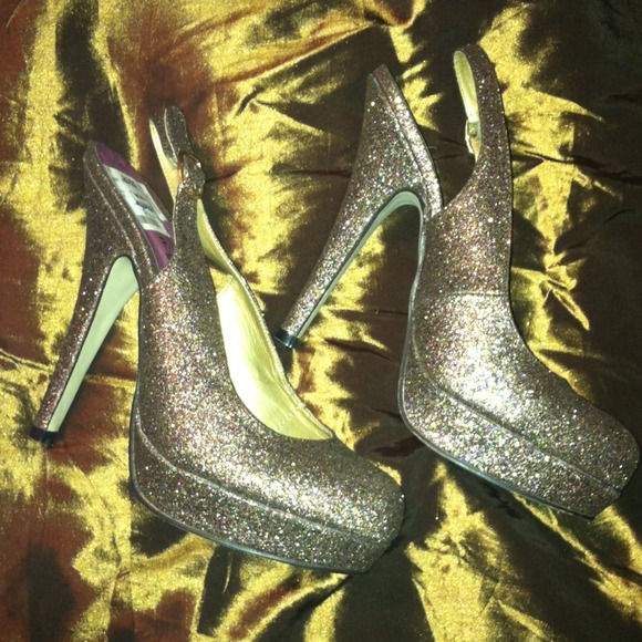 HOLD...sling backs colorful glitter