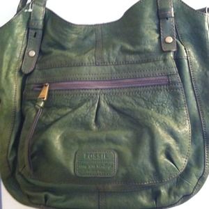 NEW Army Green Vintage Fossil purse
