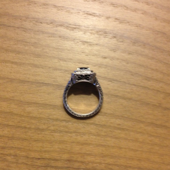 Beaudry Isis sapphire and platinum band. OBO - Picture 3 of 4