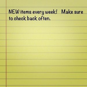 New items posted weekly!