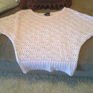 Shiny pink crochet sweater!