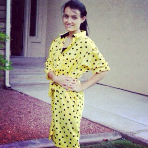 Vintage polka dot dress.